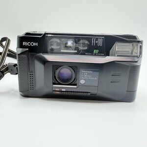 Ricoh FF-90 Black 35mm Autofocus f/2.8 Lens Point & Shoot Film Camera -For Parts